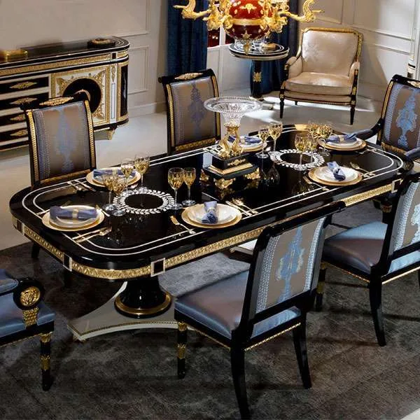 Custom Luxury solid wood rectangle counter height dining table for home furniture