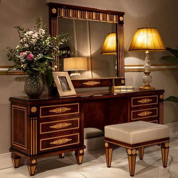 Luxury custom Classic Make up table with drawers set for home furniture