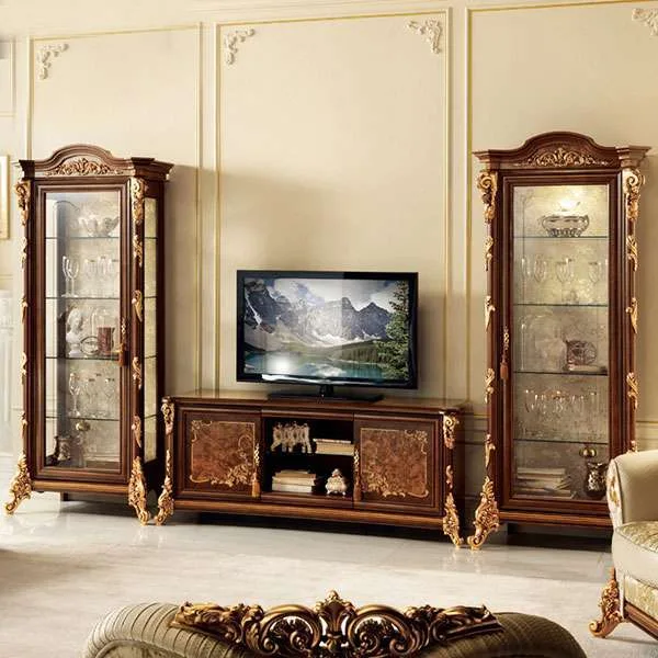 Custom Luxury Classic tv stand and display cabinet for home furniture