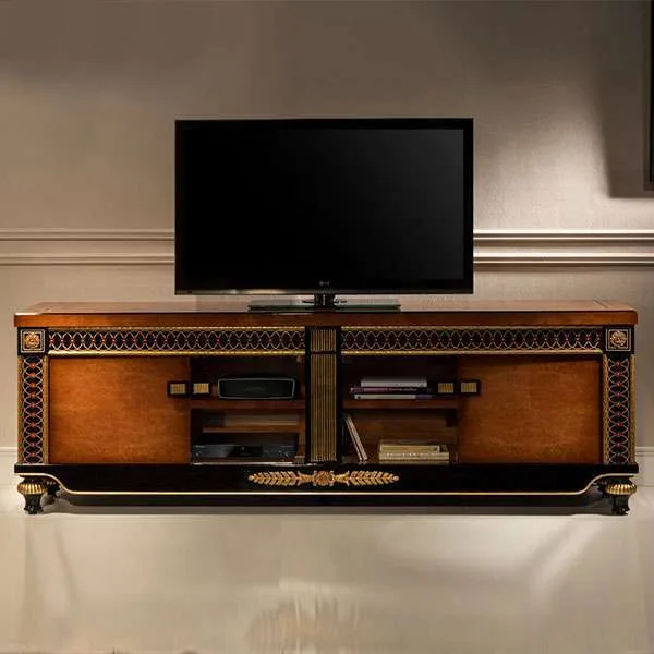 Long tv stand with storage