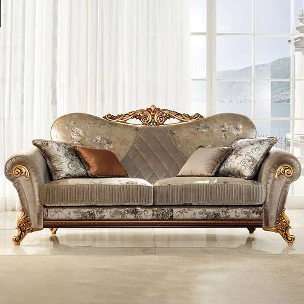 Classic fabric sofa set
