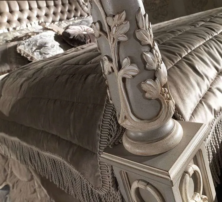 Grey button fabric bed frame material texture – Beds design