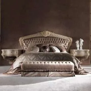 Custom Luxury Button grey fabric bed frame for home furniture
