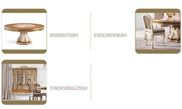 luxury wood dining furniture size