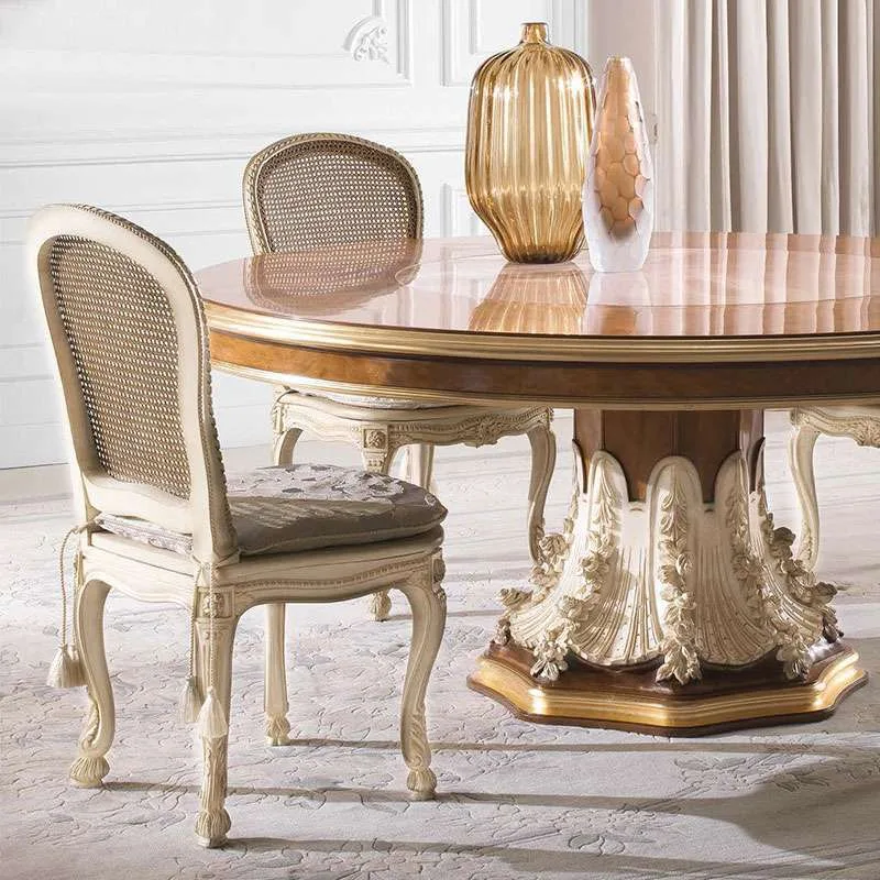 Italy wood round dining table - Image 4