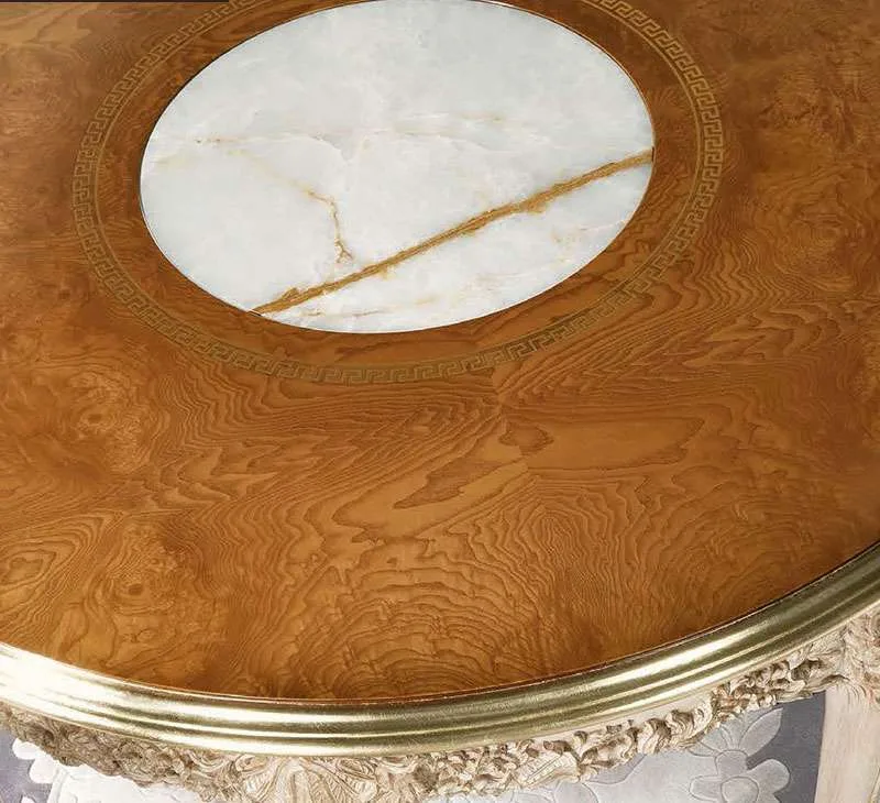 Italy wood round dining table - Image 2