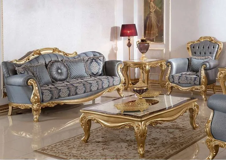 OE-FASHION European style fabric sofa luxury Italian villa living room furniture