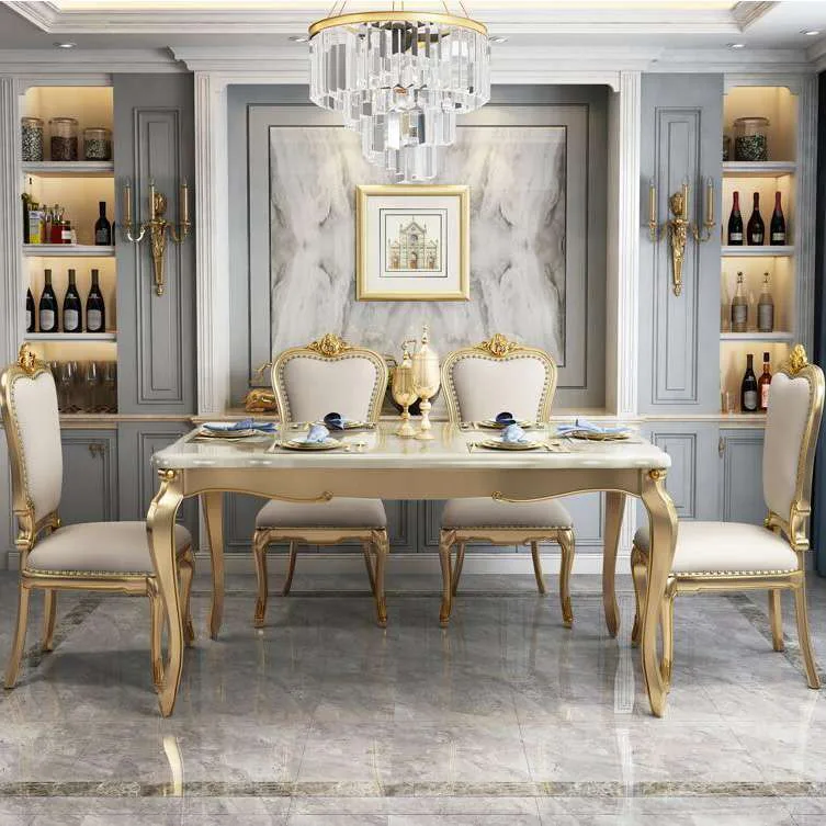 OE-FASHION European style rectangular marble dining table
