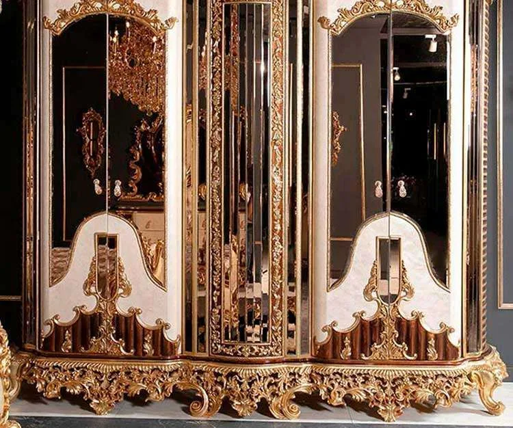 European style solid wood multi-door wardrobe 3 European style solid wood multi-door wardrobe - Image 3