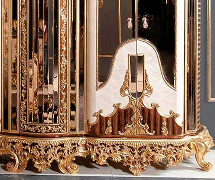 European style solid wood multi-door wardrobe 4 European style solid wood multi-door wardrobe - Image 4