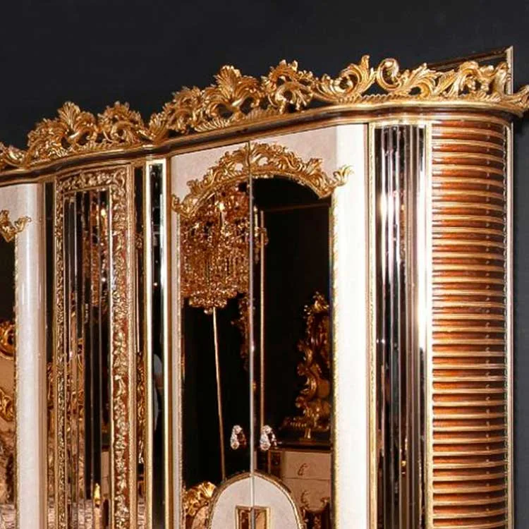 European style solid wood multi-door wardrobe 2 European style solid wood multi-door wardrobe - Image 2