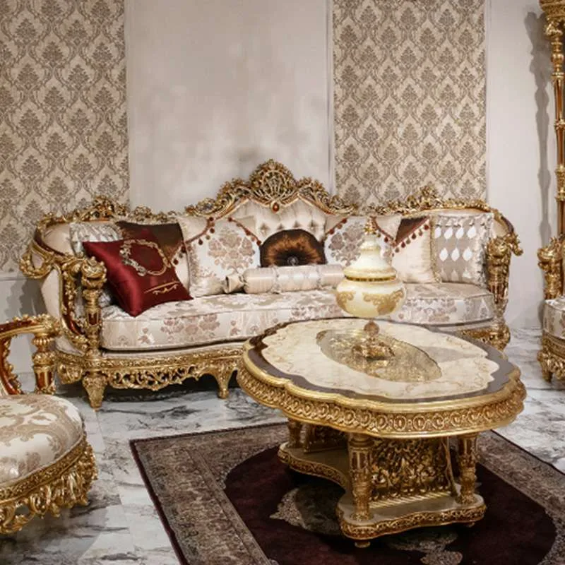 Bespoke Hand-Carved Gilded Baroque Sofa Set