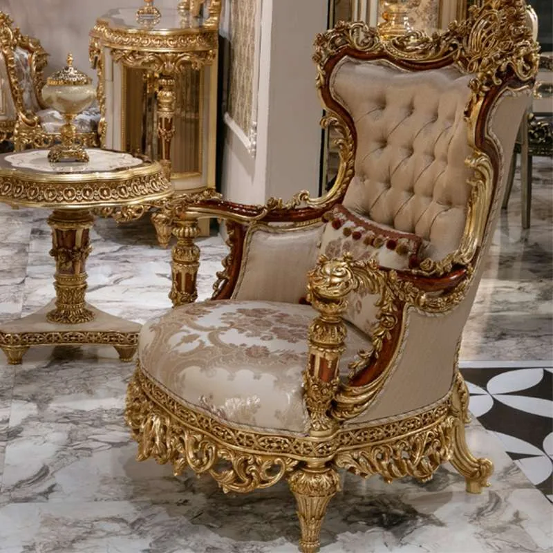 Bespoke Hand-Carved Gilded Baroque Sofa Set material texture – Sofas & Couchs design