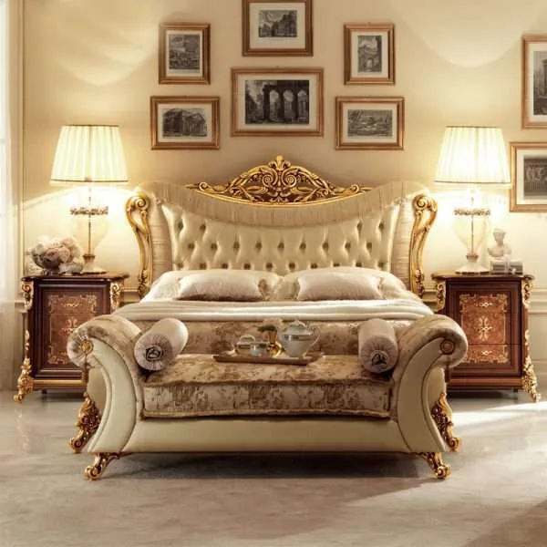 Bespoke Walnut Marquetry and Gilded Silk Bedroom Set Manufacturer: The Imperial Edition | OE-FASHION