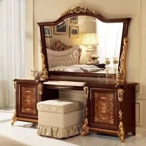 OE-FASHION Antique french dressing table and mirror set