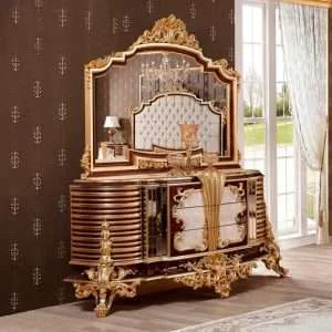 OE-FASHION French dressing table with drawers and mirror