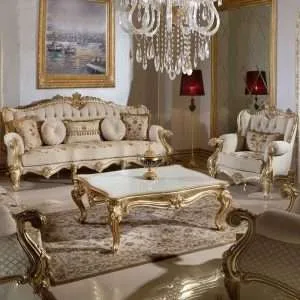 OE-FASHION European Neoclassical gold frame sofa set