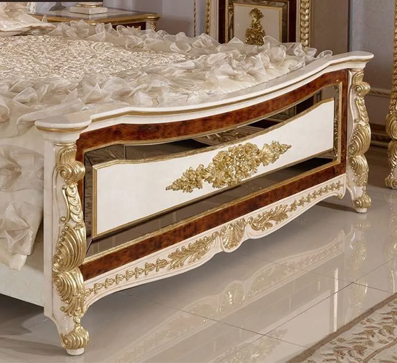 OE-FASHION European style solid wood double princess bed