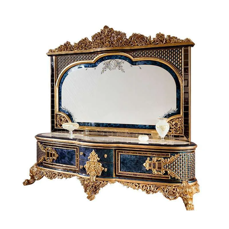 Bespoke French style royal sofa set for living room furniture &ndash; reference view &ndash; tv stand