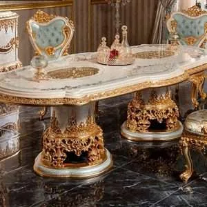 OE-FASHION European style 8 person oval dining table and chair set