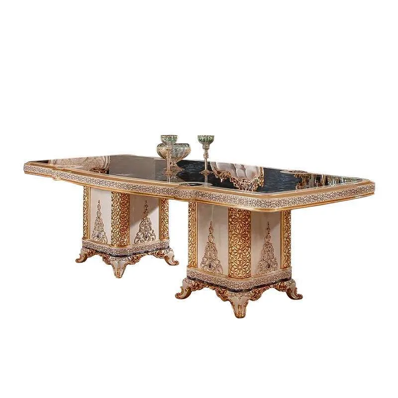 Bespoke French style golden wooden sofa design &ndash; reference view &ndash; dining room furniture 4 6