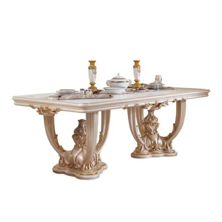 OE-FASHION Antique french dining room table and chairs for 6