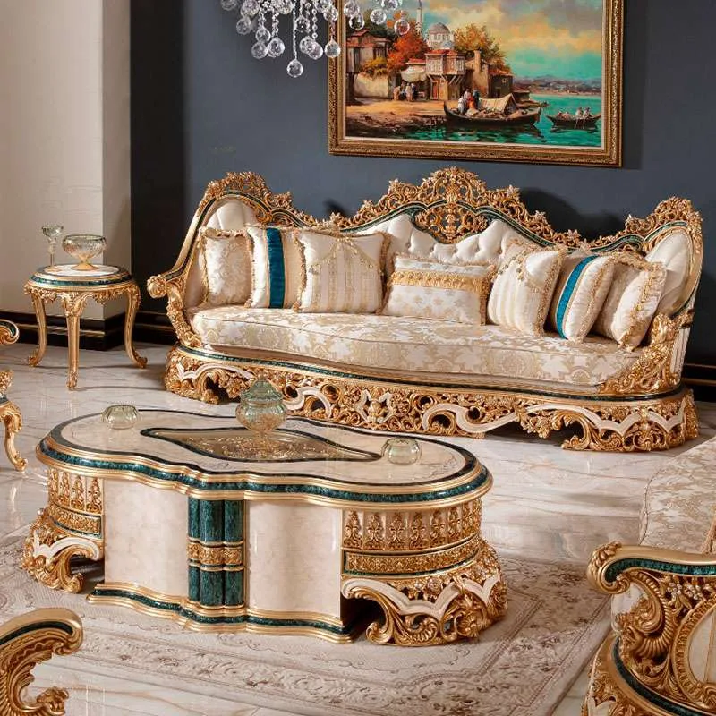 Luxury Timeless Hand Carved Traditional Fabric Sofas For Your Home