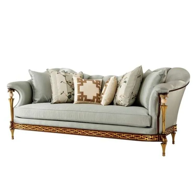 OE-FASHION British Colonial Sofa with Cushions and pillows luxury british colonial furniture