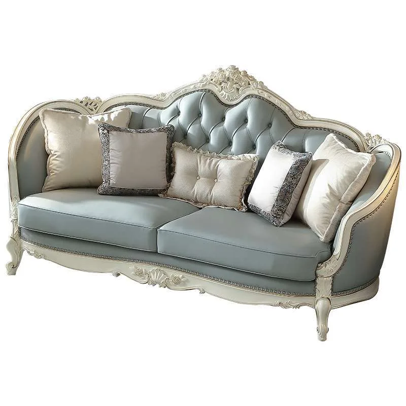 Italian leather sofa living room couch