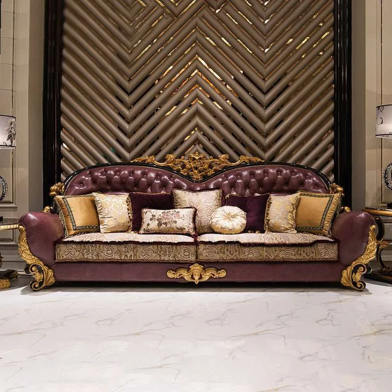Why choose custom made furniture? 6 OE-FASHION Luxury Antique carved wood sofa classic leather chesterfield sofa