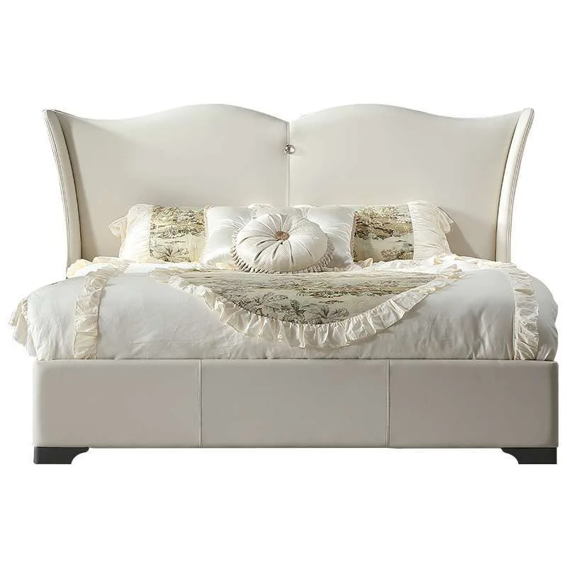 European style double wide bed