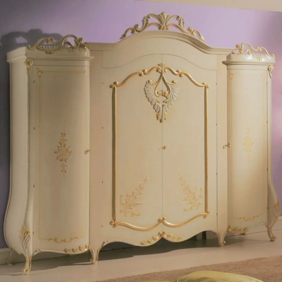 OE-FASHION Luxury extra large wardrobe princess bedroom furniture set