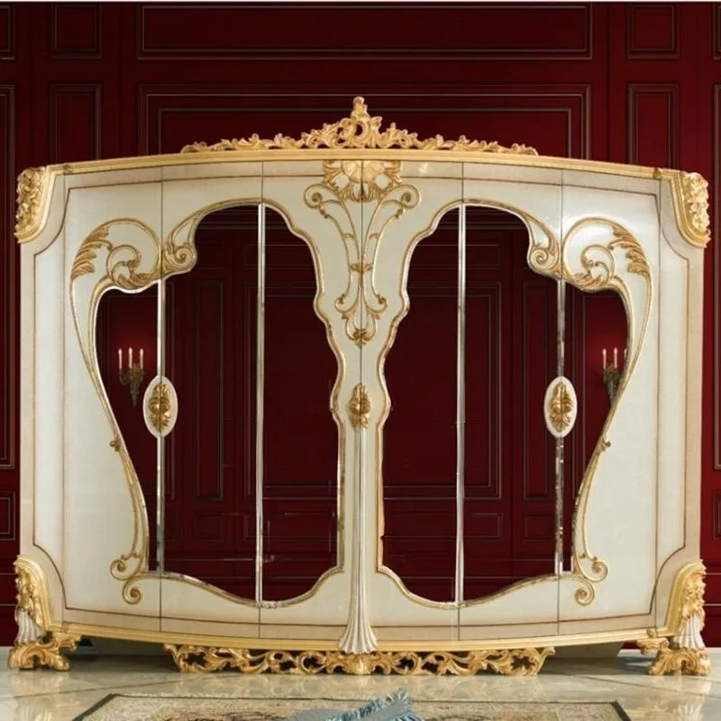 Luxury carved armoire wardrobe