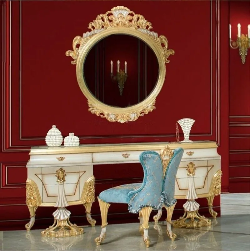 Bespoke Luxury gold wooden rectangle dining table set for 8-10 &ndash; reference view &ndash; luxury home furniture 7