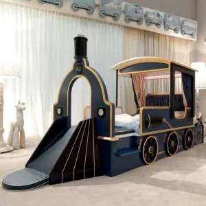 OE-FASHION European style car kid bed luxury solid wood bed frame