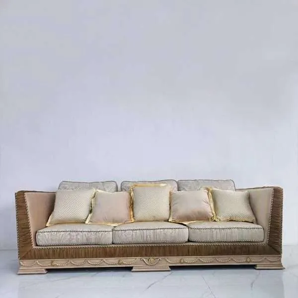 Custom Neo-Classical Ruched Sofa Manufacturer: Bespoke Velvet Collection | OE-FASHION Furniture
