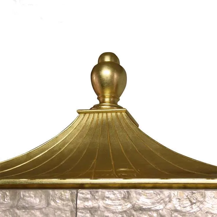 Chinoiserie Gilded Peacock Armoire with Pagoda Crest detail view – Wardrobes design