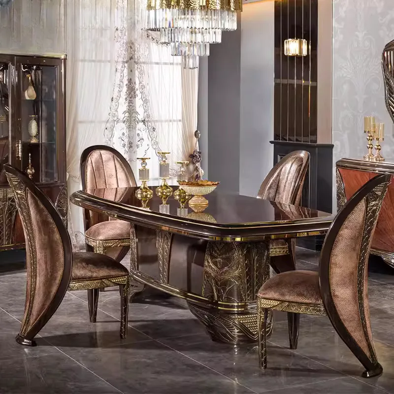 Why Are Dining Tables So Expensive? Unveiling the Costs 8 OE-FASHION Custom antique dining table and chairs, luxury classic 6-8 person dining table set, antique French dining table and chairs for Interior Decoration Design Ideas