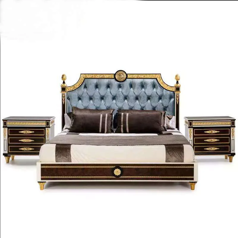 Custom luxury classic chesterfield velvet sofa 12 Luxury classic wood bed frame interior design, custom queen size bed frame with headboard, unique hand carved wooden beds design ideas