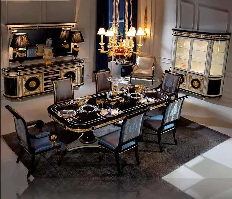 Custom luxury classic chesterfield velvet sofa 10 OE-FASHION Custom luxury classic dining room table and chairs set, solid wood dining table for 6 seaters, custom furniture manufacturers