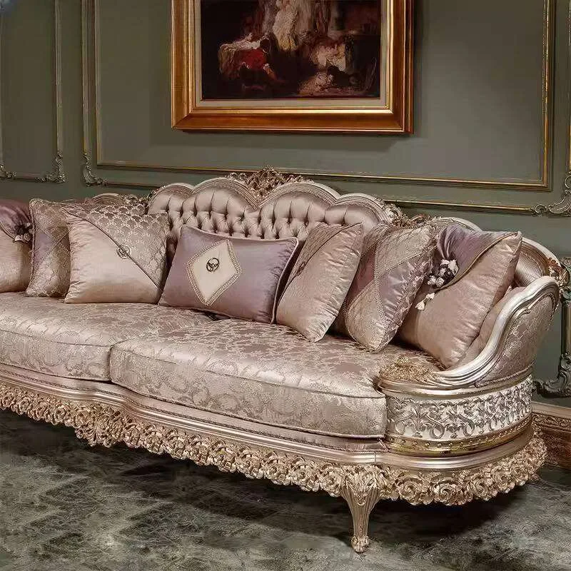 OE-FASHION Luxury custom royal azaline sofa, wood and fabric sofa, best sleeper sofa design for interior design ideas