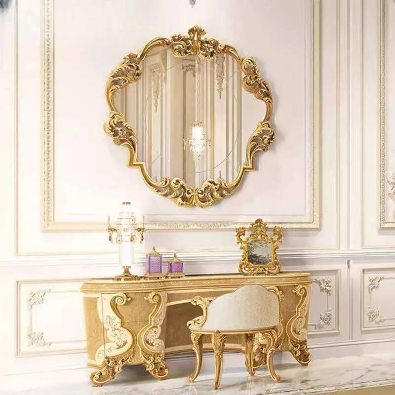 OE-FASHION Custom dressing table design, french dressing table set design for bedroom interior ideas, luxury classic wood