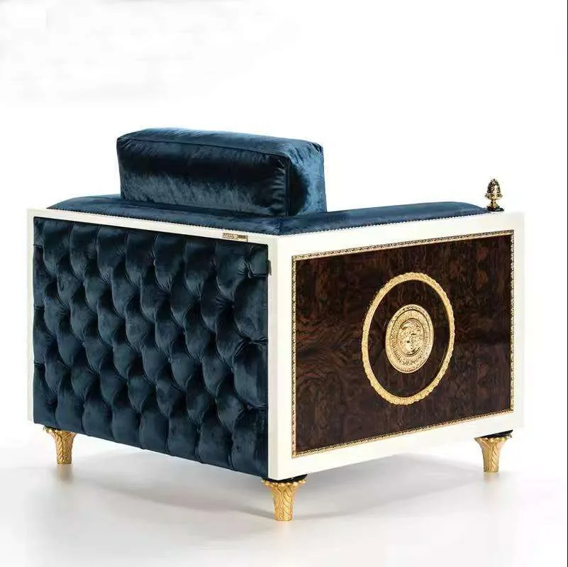 Custom luxury classic chesterfield velvet sofa 2 Custom luxury classic chesterfield velvet sofa - Image 2
