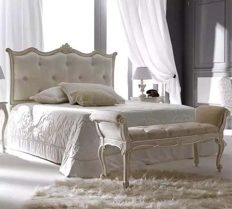 OE-FASHION Best princess luxury bed, Luxury Ethan Allen classic manor bed, Antique bed frame with headboard