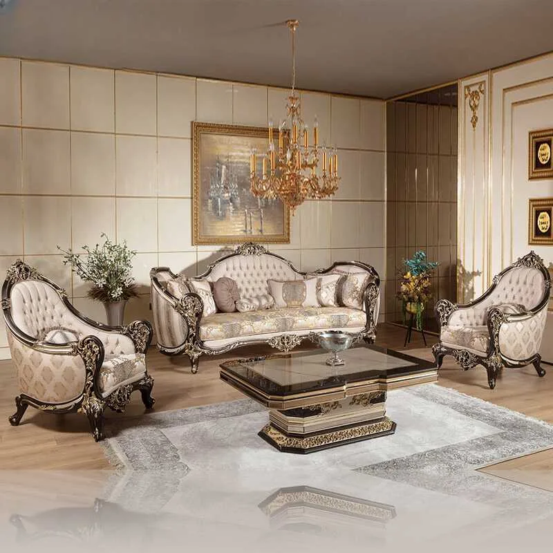 Architectural High-Gloss Black & Gold Dining Table material texture – Dining tables design