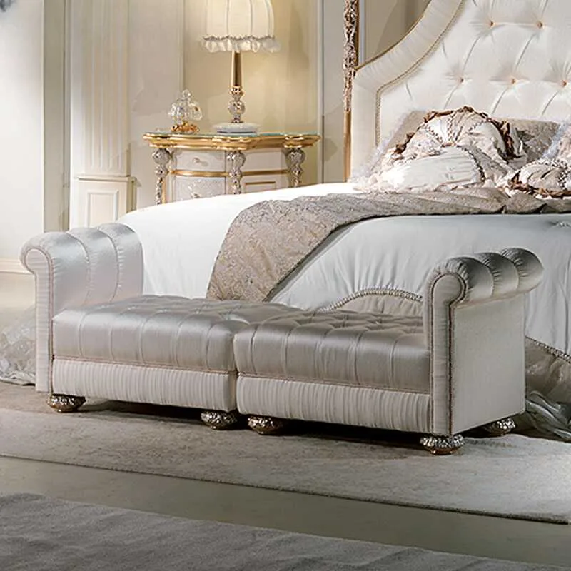 Luxury Modern fabric bed with headboard material texture – Beds design