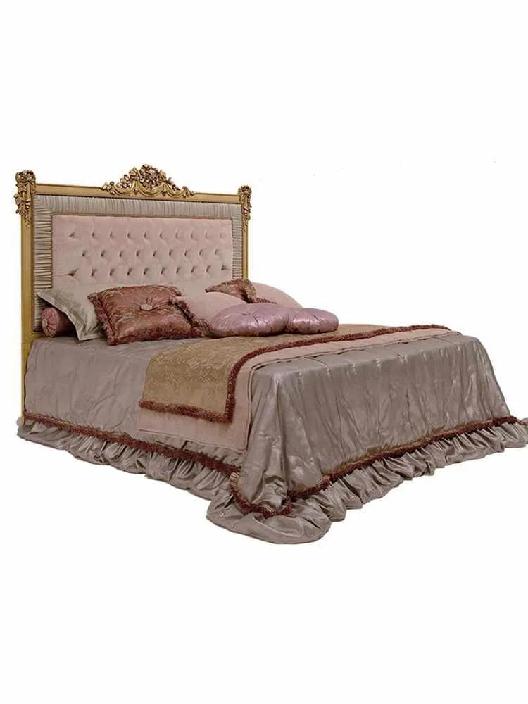Luxury Pink Bed with Tufted Headboard - Image 4