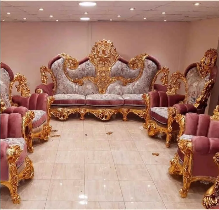 "Elegant European Classic Luxury Chairs for Home with Arms: Handcrafted Comfort in Opulent Style"