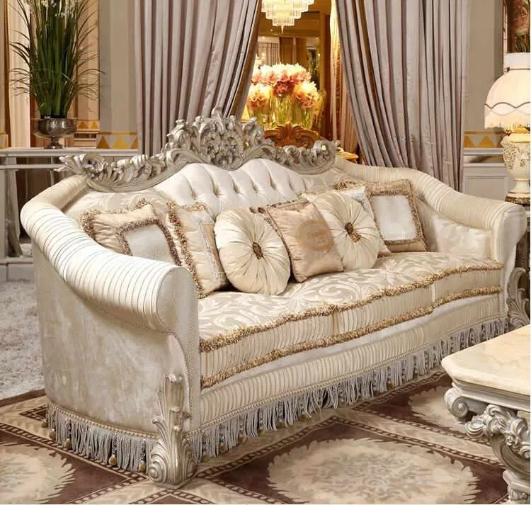 Hand-Carved Rococo Gilded Sofa Suite