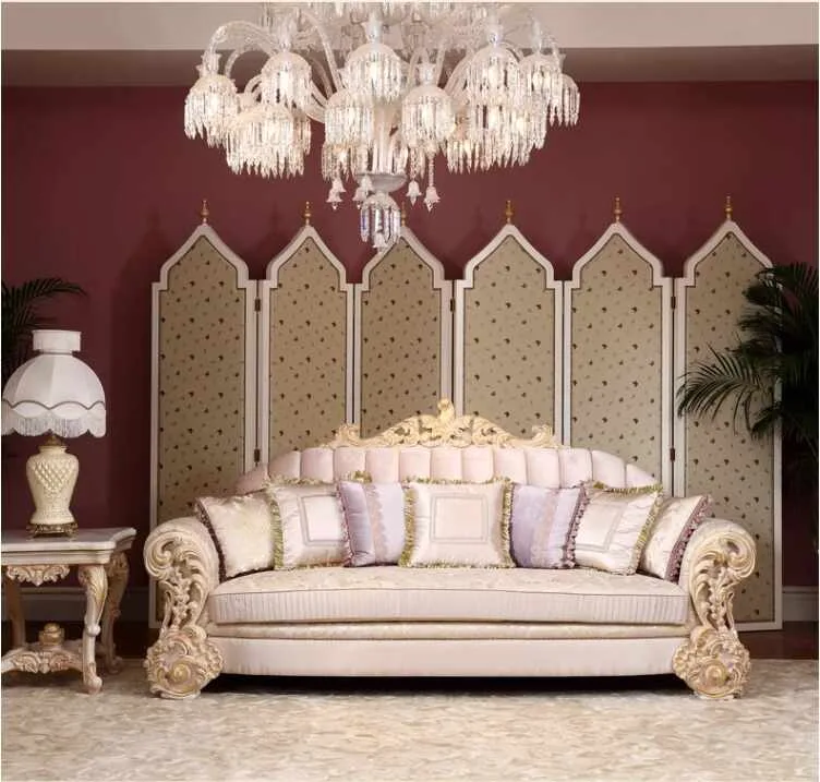 Rococo Shell-Back Sofa with Massive Scroll Arms